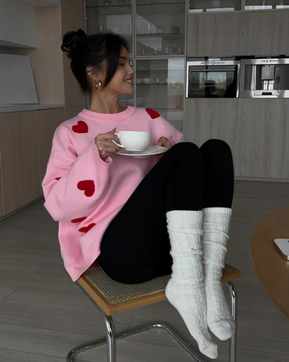 Hanna | Comfy Love Trui voor Dames – Licht Oversized Pasvorm met Distressed Details