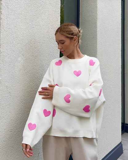 Hanna | Comfy Love Trui voor Dames – Licht Oversized Pasvorm met Distressed Details