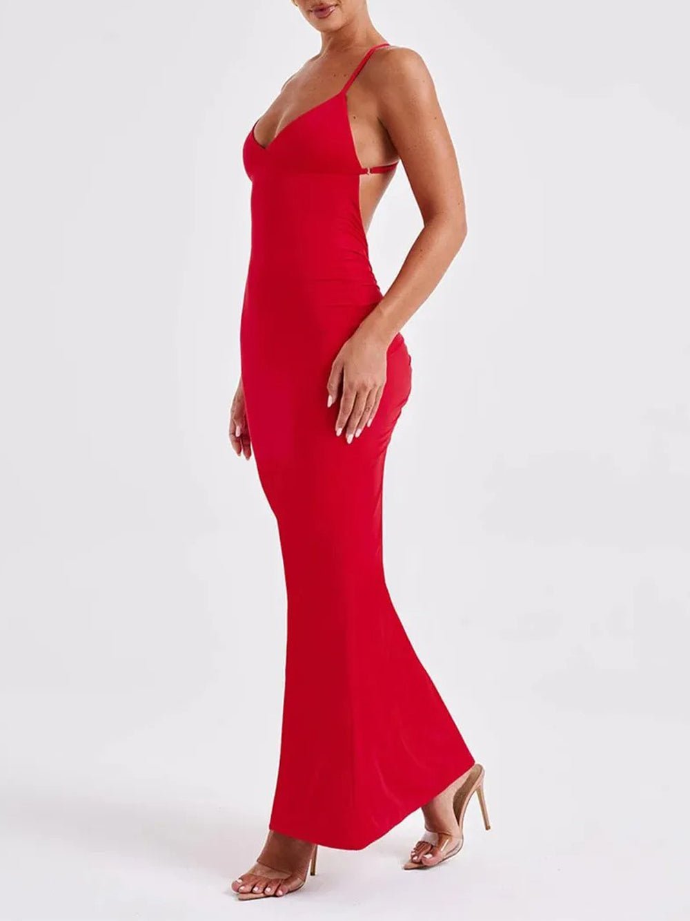 Gala | Rugloze Mouwloze Maxi Dress - Elegante & Vloeiende Vrouwenjurk met een Eigentijds Ontwerp