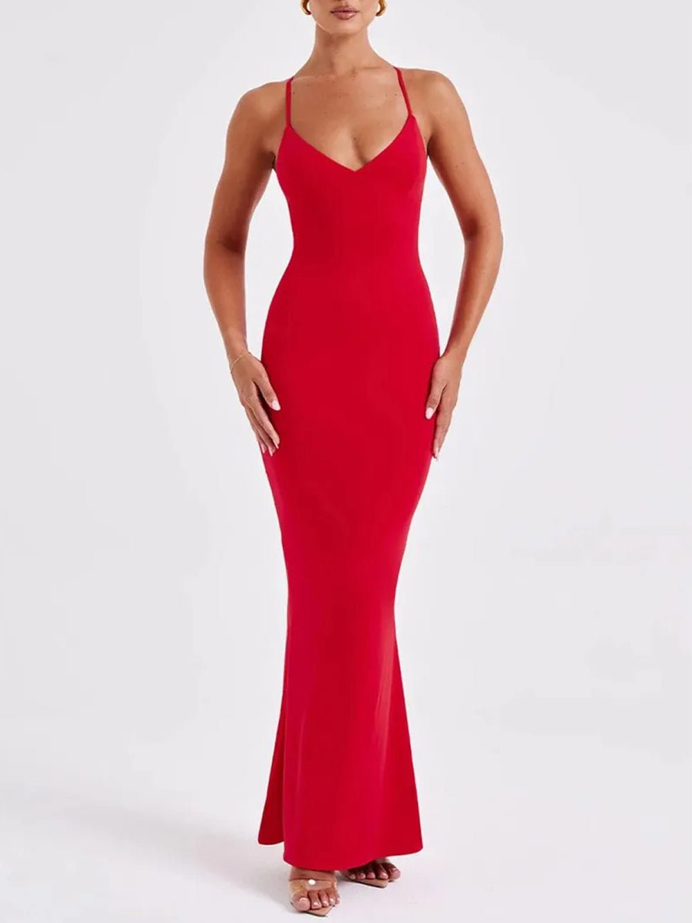 Gala | Rugloze Mouwloze Maxi Dress - Elegante & Vloeiende Vrouwenjurk met een Eigentijds Ontwerp