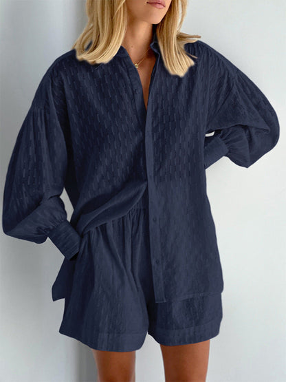 Leone - Dames set met losvallende blouse en luchtige short