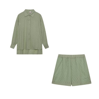 Leone - Dames set met losvallende blouse en luchtige short