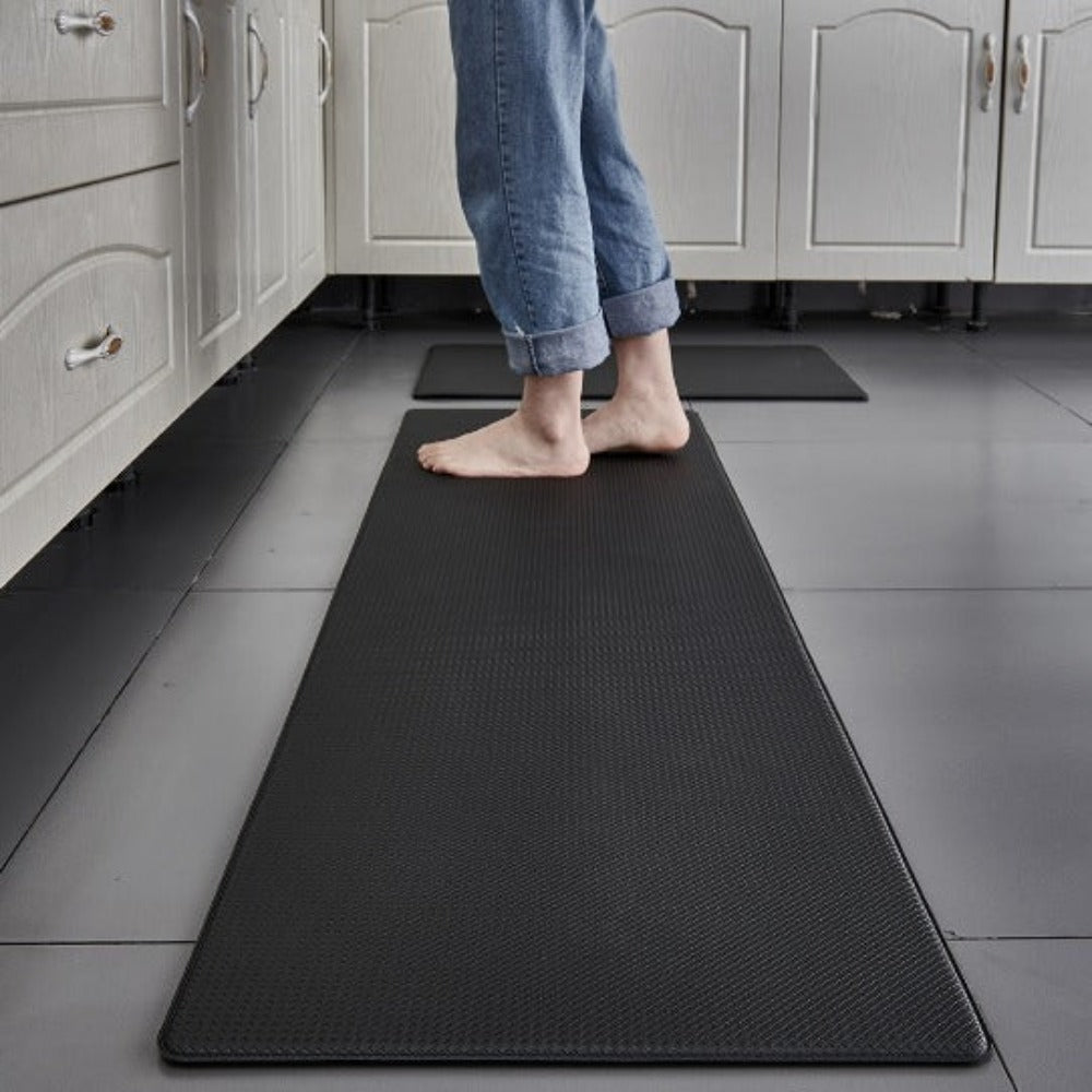 Keukenmat – Zwart PVC, Antislip en Ergonomisch Ontwerp voor Comfort in de Keuken