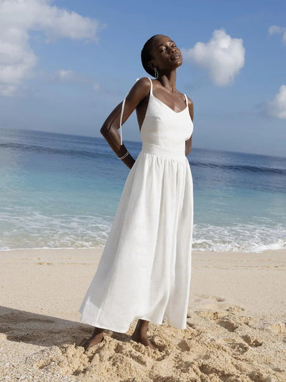 Lina | Linnen Jurk – Zomerse Elegantie met een Flatterend Silhouet