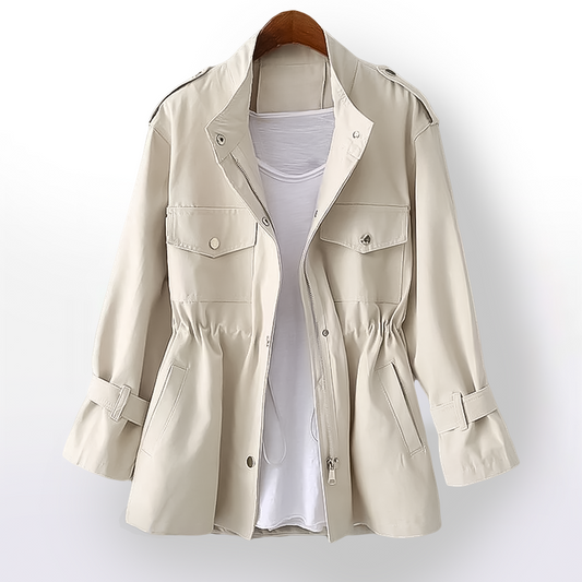 Winona | Dames Trenchcoat – Stijlvolle Casual Look met Luxe Katoenmix en Verfijnde Details