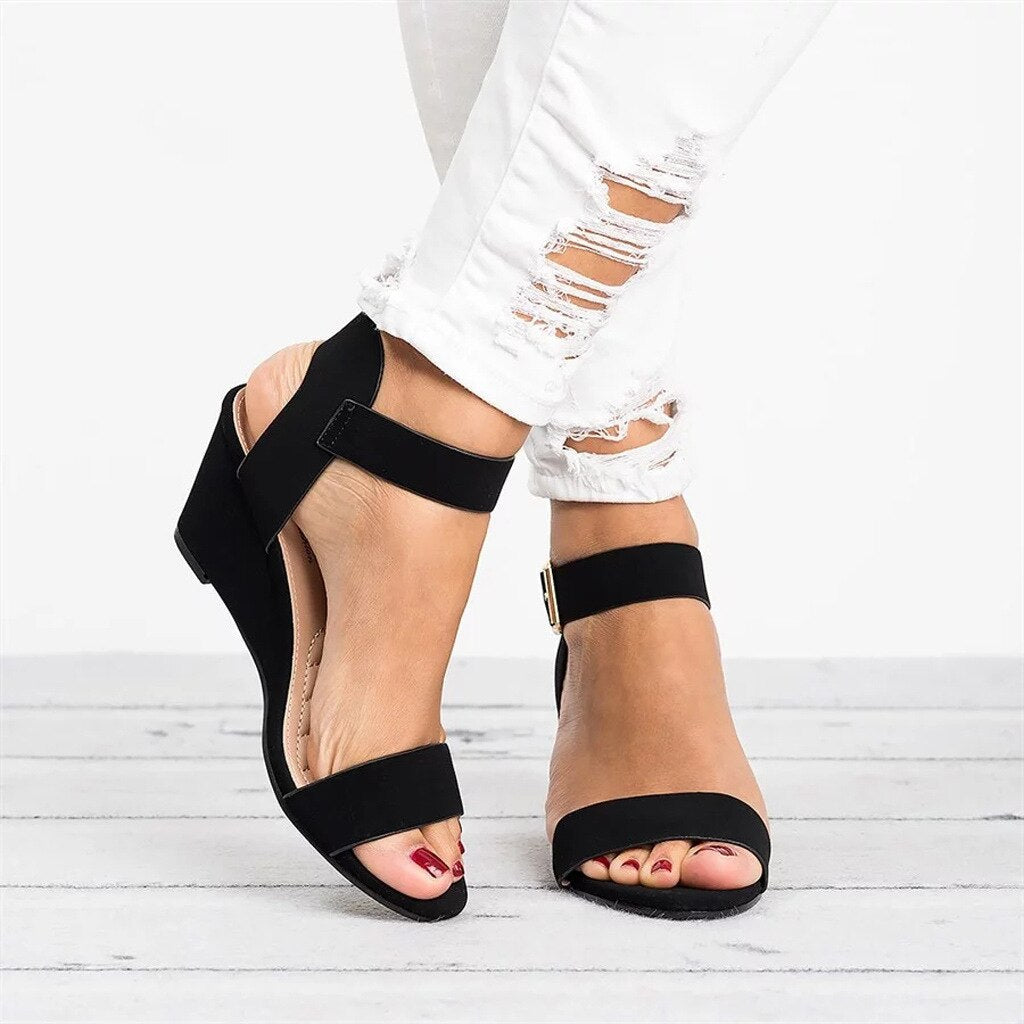 Francisca | Dames Hoge Sleehak Sandalen, Stijlvol en Comfortabel voor de Zomer