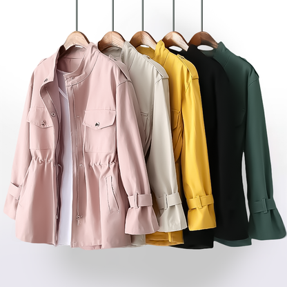 Winona | Dames Trenchcoat – Stijlvolle Casual Look met Luxe Katoenmix en Verfijnde Details