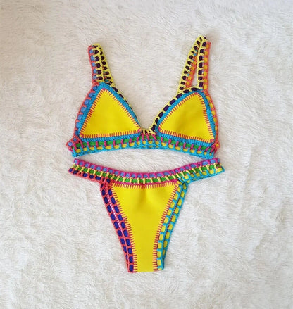 Arabelle | Gehaakte Bikinitop Dames – Driehoek Cups en Lage Taille voor Zomerse Boho Stijl