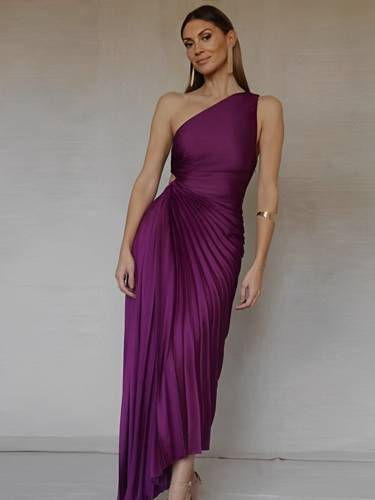Floretta | Dames Maxi-Jurk, Elegante Plooiende Design voor Lente en Zomer