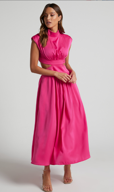 Ada | Maxi Jurk Dames – Elegante Cut-Out Taille en Vloeiend Silhouet