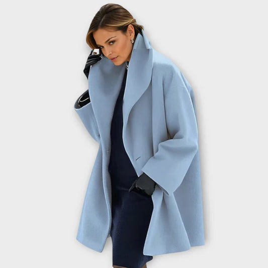Anna Premium Winddichte Wollen Jas | Dames jas met minimalistisch design en tijdloze elegantie