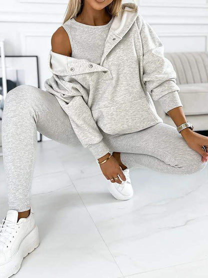 Lisa Set | Dames loungewear set met trui, broek en top in comfy stijl