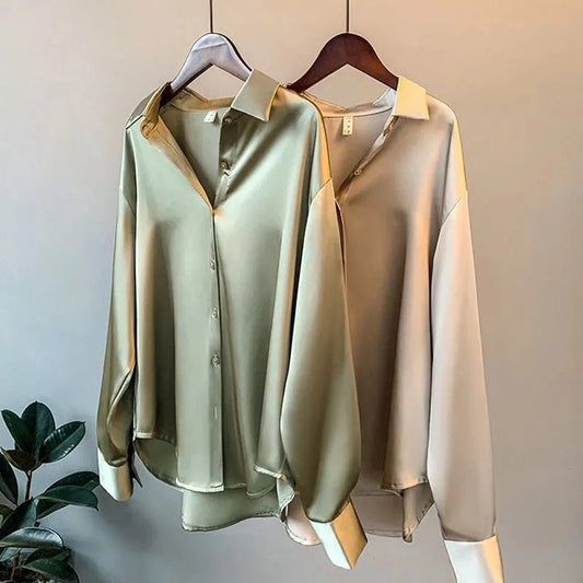 Leontien | Satin Blouse voor Dames – Luxe, Comfort en Stijl