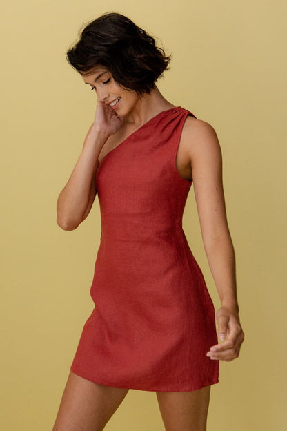 Elisa - One-Shoulder Maxi Jurk