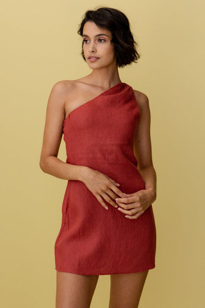 Elisa - One-Shoulder Maxi Jurk