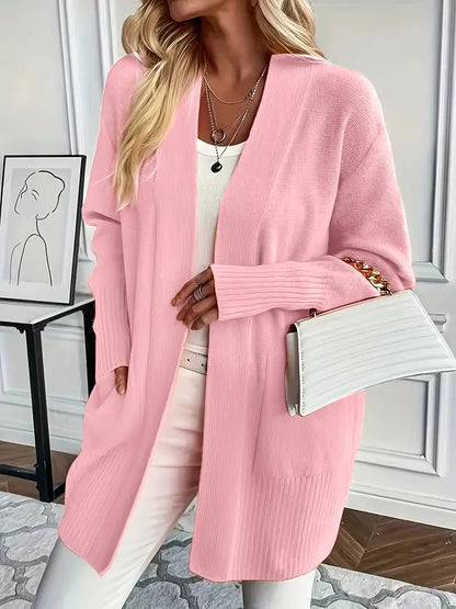 Elvira Vest Dames | Gebreid Vest met Diepe V-Hals en Comfortabele Pasvorm