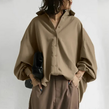 Emma | Dames Oversized Blouse – Stijlvolle, Comfortabele Pasvorm voor Elke Gelegenheid