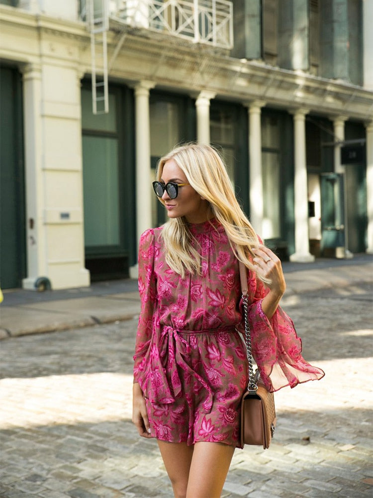 Jessie - Jumpsuit met lange mouwen en open rug voor dames