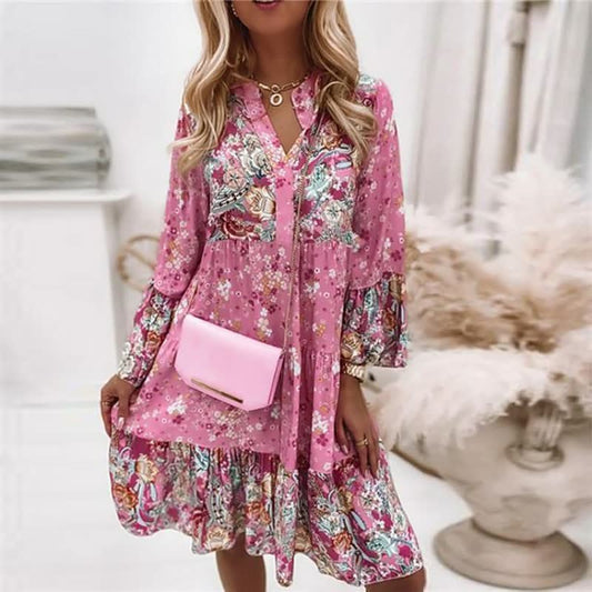 Amalthea | Boho Damesjurk – Maxi Jurk met Uniek Bohemien Design en Luchtige Pasvorm