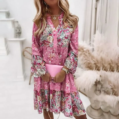 Amalthea | Boho Damesjurk – Maxi Jurk met Uniek Bohemien Design en Luchtige Pasvorm
