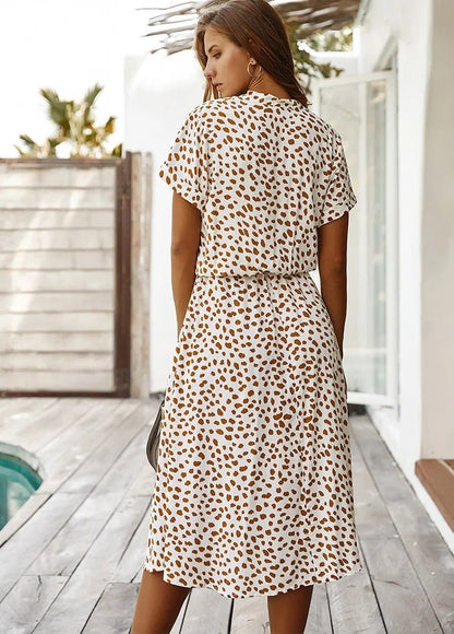 Flora | Dames Midi Jurk, Lichtgewicht en Elegant voor de Zomer