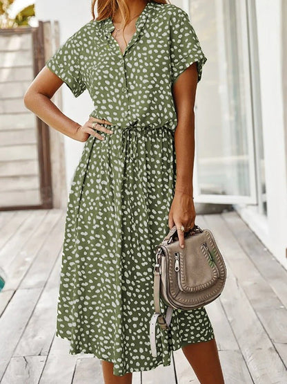 Flora | Dames Midi Jurk, Lichtgewicht en Elegant voor de Zomer