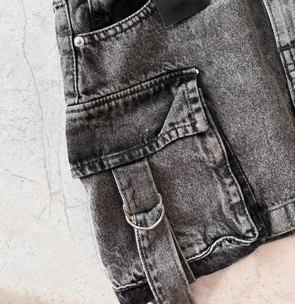 Filomena | Dames Denim Minirok, A-Lijn Pasvorm met Multi-Zakken Design